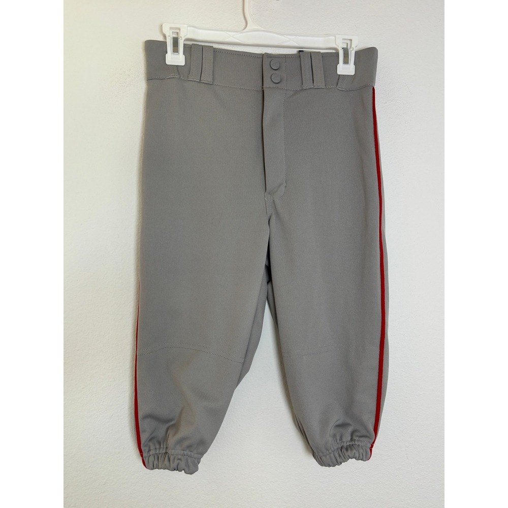 Champro Sports BP101 Youth Large Baseball Pants Grey Scarlet Red Pipe NWT